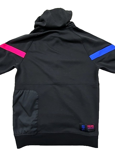 Nike Men's Black FC Barcelona Dri-FIT Pullover Hoodie Size S
