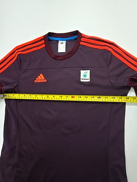 Adidas Women's Maroon Athletic Jersey Crew Neck Short Sleeve M