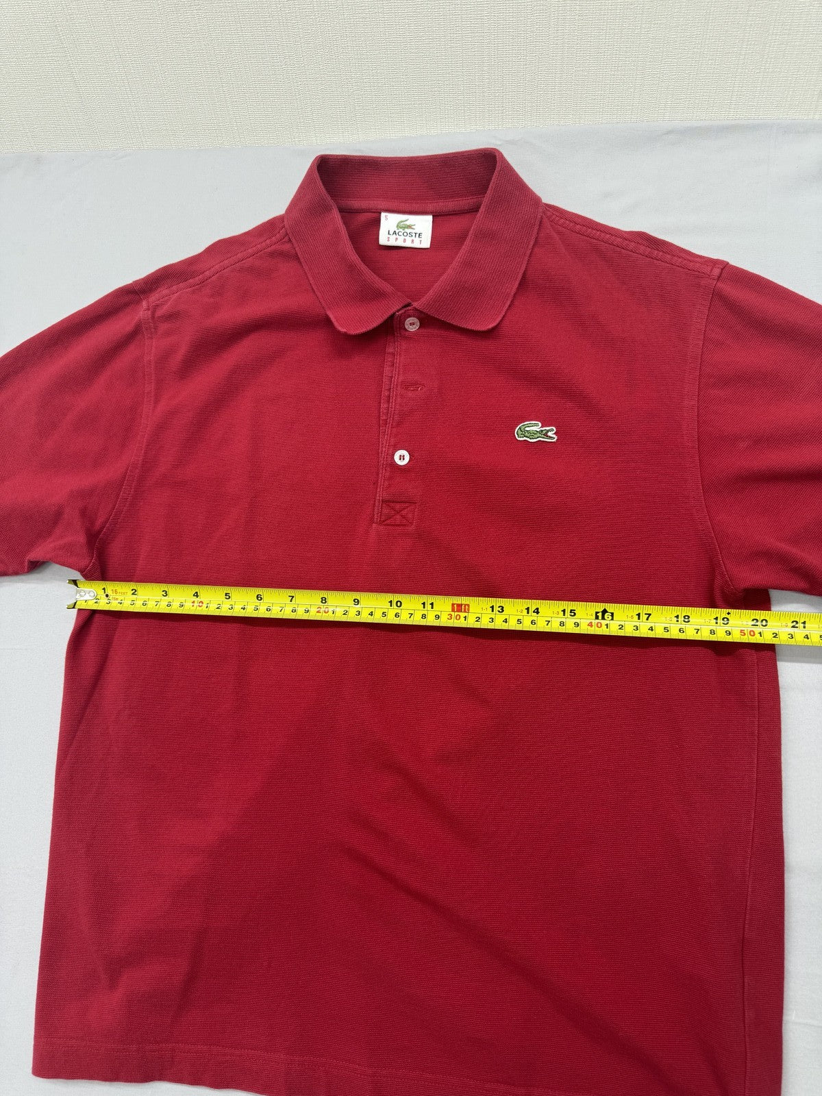 Lacoste Men's Red Polo Shirt Size 5 Classic Fit Sport
