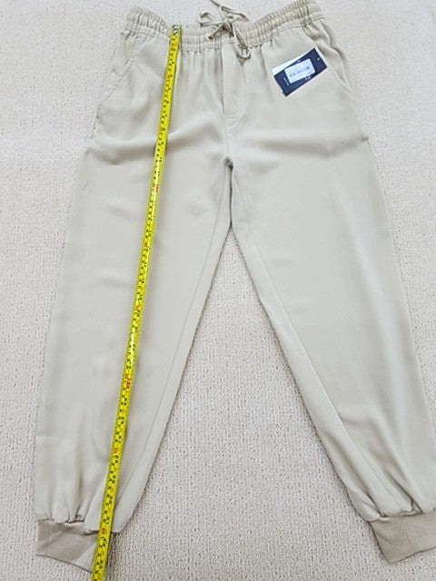 Lauren Ralph Lauren Beige High Rise Tapered Jogger Pants 2P Drawstring