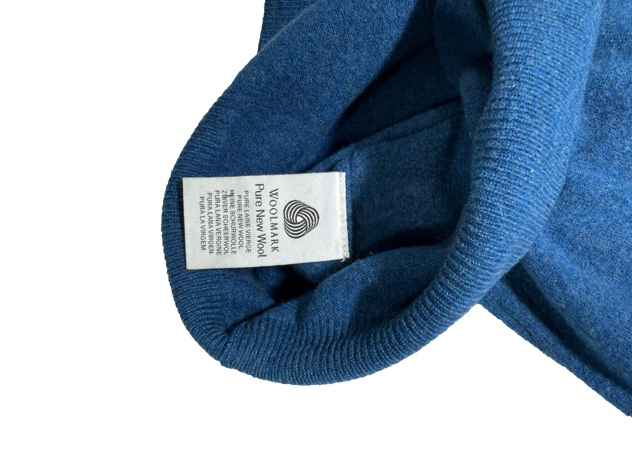 Lacoste Men's Blue Wool Crewneck Sweater Classic Crocodile Logo