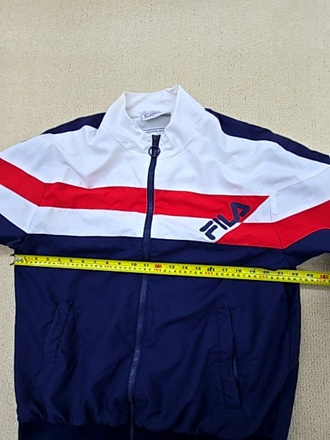 Fila Men's Navy Track Jacket Size L Color Block Archive Revival