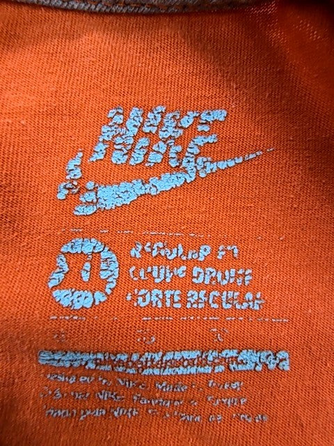 Nike Men's Orange Paint Splatter AOP Short Sleeve T-Shirt M
