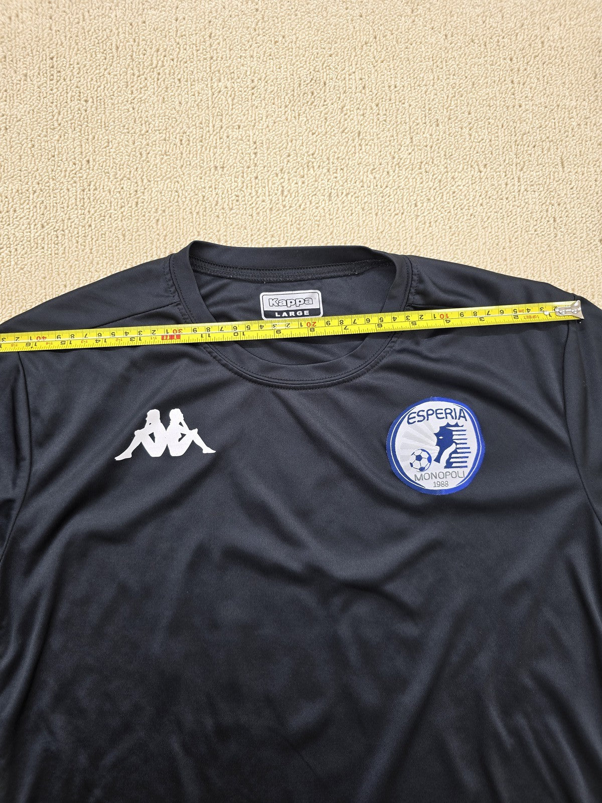 Kappa Esperanza Soccer Jersey #12 Black L Vintage 2018 Bulgaria