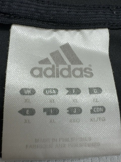 Adidas Men's Black White Striped Sleeveless Tank Top Regular Crewneck