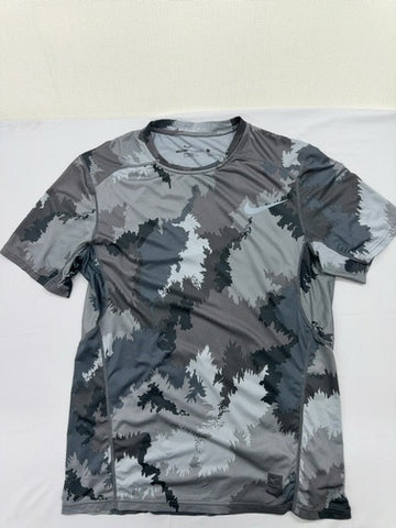 Nike Pro HyperCool Grey Camo Fitted L Men T-Shirt