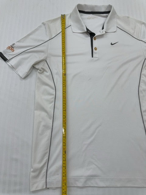NIKE Men's White Dri-FIT Golf Polo Size M