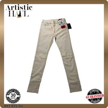 Diesel D-Amny Biker Skinny Jeans Beige Design Denim Pant | Men's | Size 30