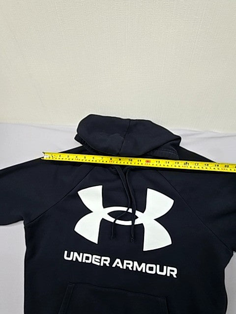 Under Armour Men's Black Fleece Pullover Hoodie Size M Loose