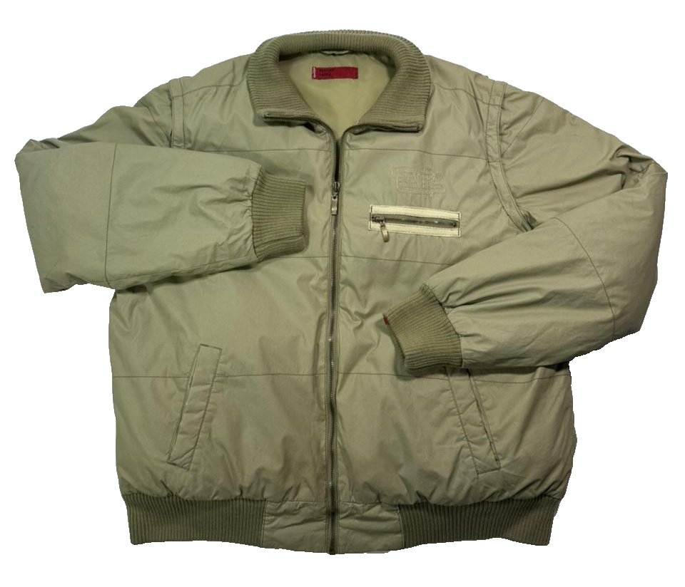 Levi'S Red Tab Removable Sleeve Bomber Jacket - Khaki - Men's L