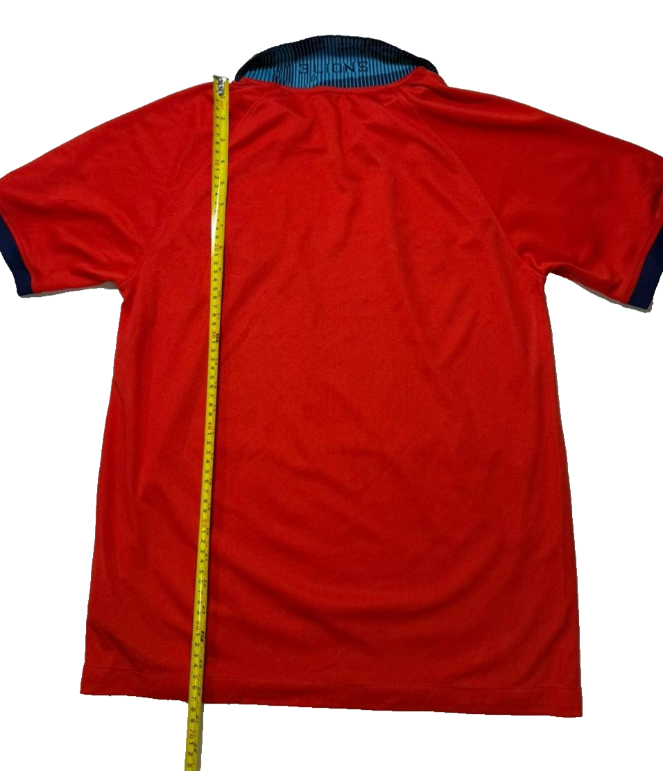 Nike England Away Football Shirt Red Men's Medium 100% Polyester
