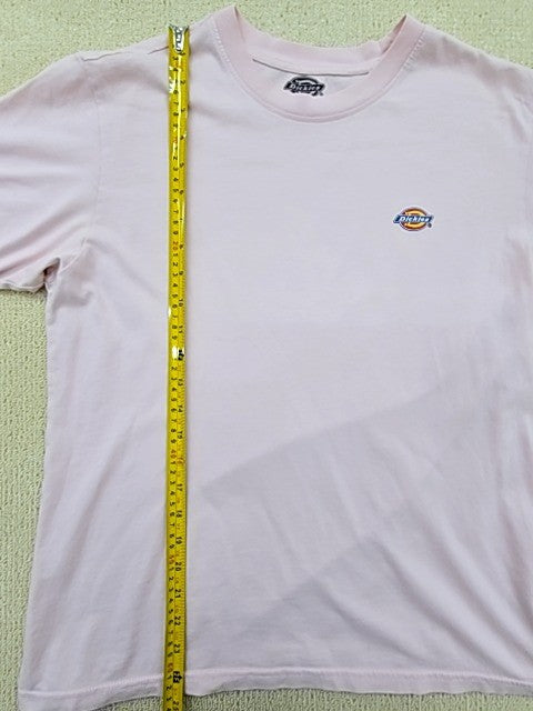 Dickies Pink Short Sleeve T-Shirt X-Small Crewneck Logo