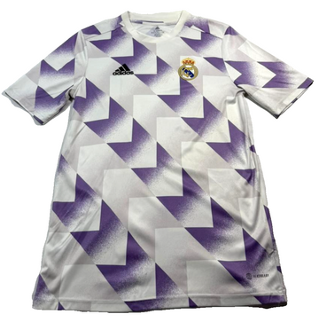 Adidas White Purple Pre-Match Football Shirt Jersey - Size XL