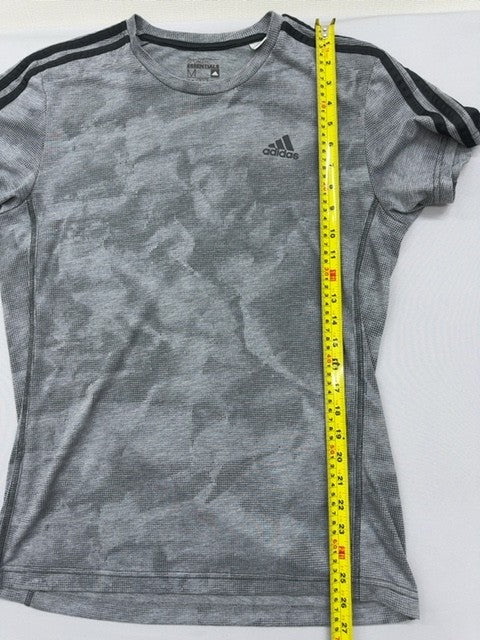 Adidas Men's Grey Camo Short Sleeve T-Shirt Crewneck Climalite