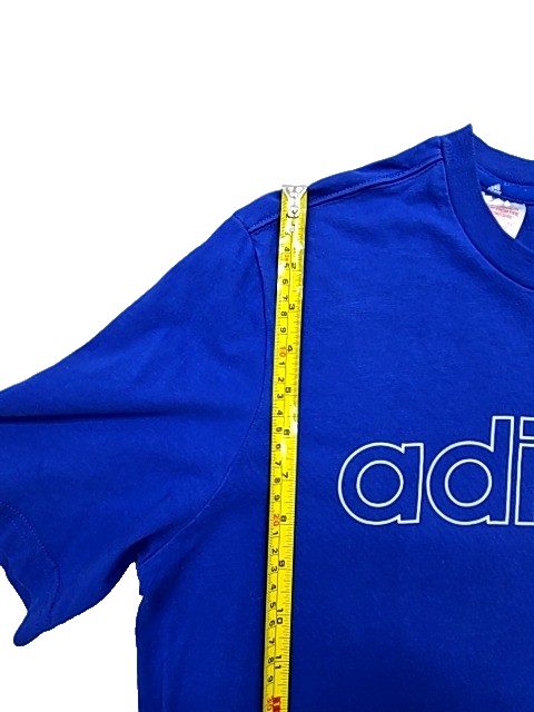 Adidas Boys Blue Graphic T-Shirt XL Short Sleeve Cotton Crew