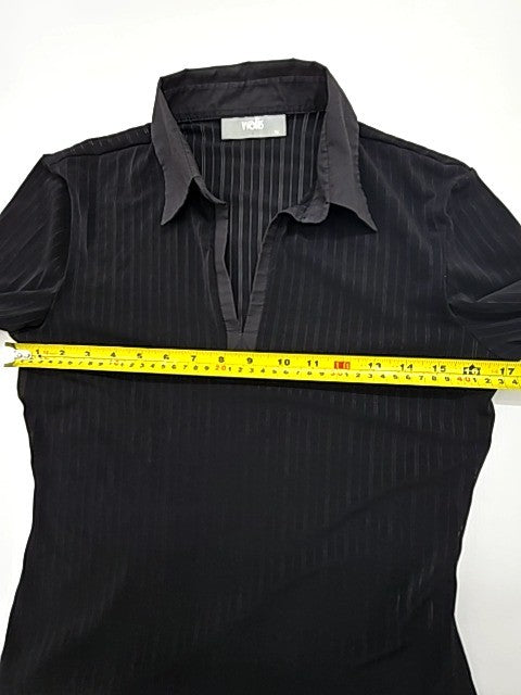 Wollis Women Black Polo Shirt size EU 42 product image 7