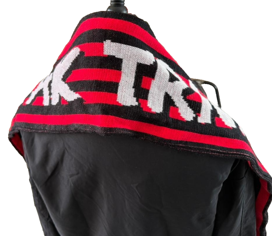 Fc Vlasim Vlasko 10 Jan Black Red Knitted Football Soccer Scarf F.C.