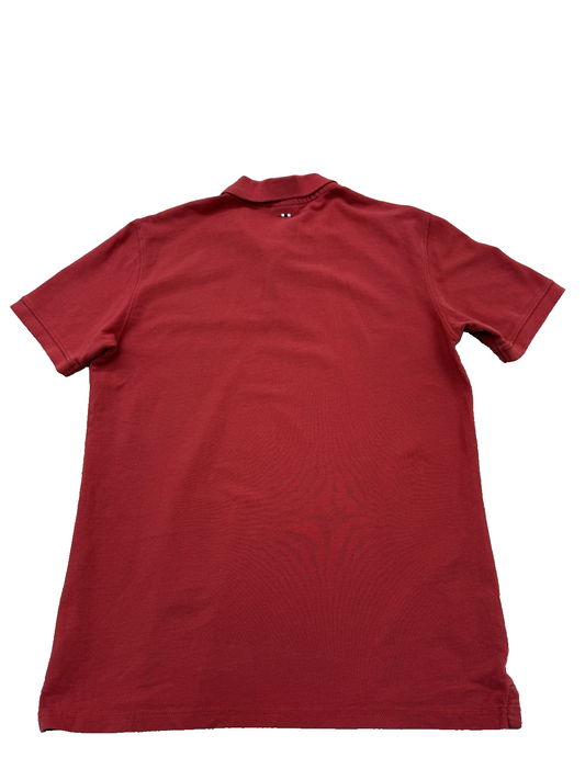 Napapijri Men's Red Polo Shirt Size L Cotton Classic Fit