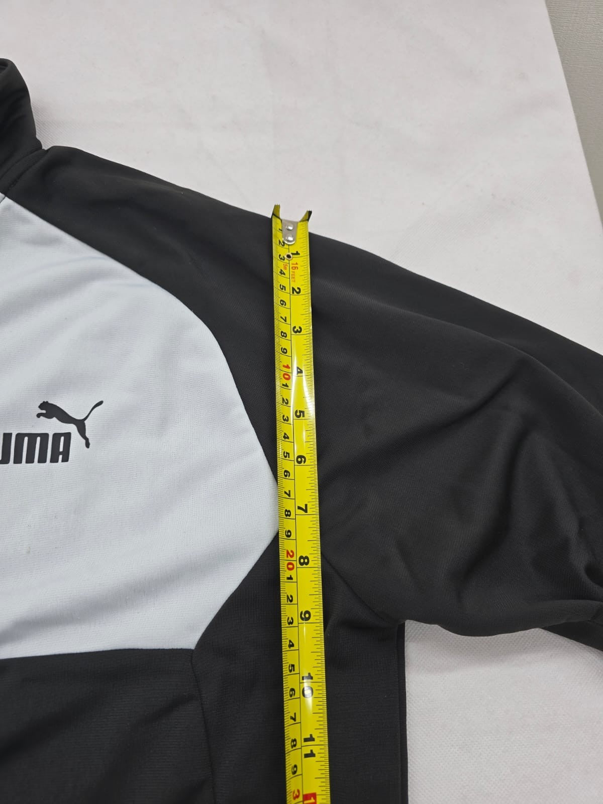 Puma Men's Track Jacket Black White Full Zip Athletic Sportswear Size L