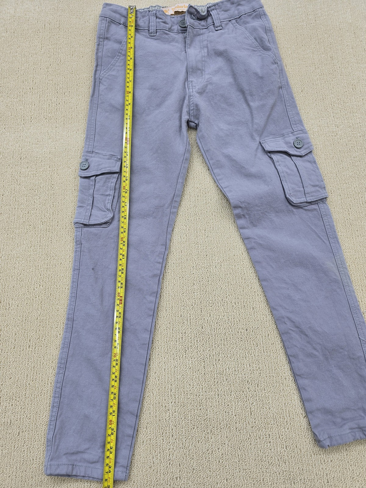 Timberland Men's Light Blue Cargo Pants 30x32 Relaxed Fit Twill
