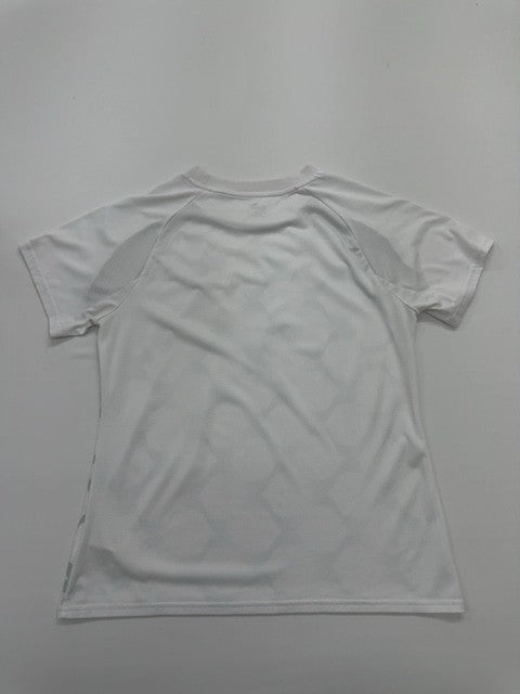 PUMA Boys White Soccer Graphic Tee Big Kids L Lightweight Crew Neck
