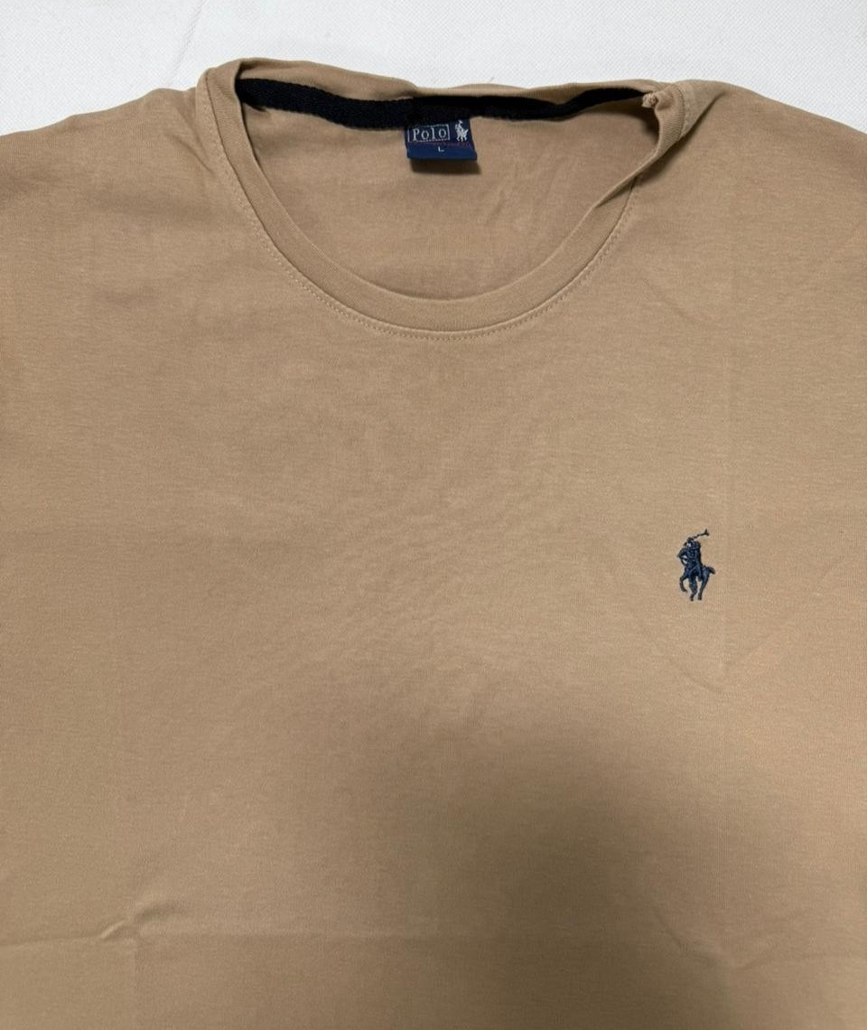 Ralph Lauren Men's Beige Crewneck Tee Size Large