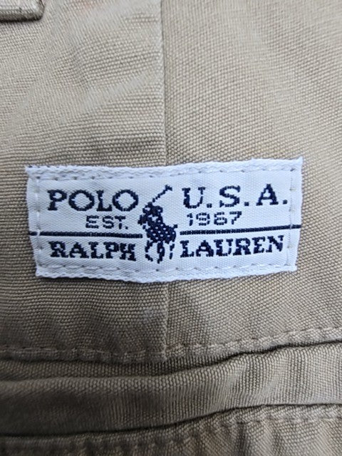 Polo Ralph Lauren Men's Olive Chino Pants 38x36 Relaxed Fit Logo