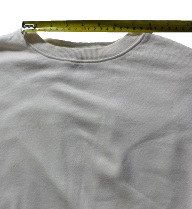 Forever 21 Women Cream Cropped Sweatshirt Size Medium