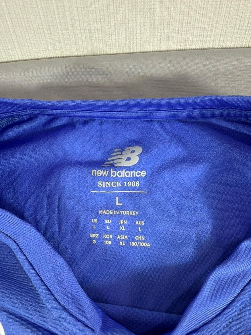 New Balance Men's Blue Athletic T-Shirt Size L Short Sleeve Sports Tee
