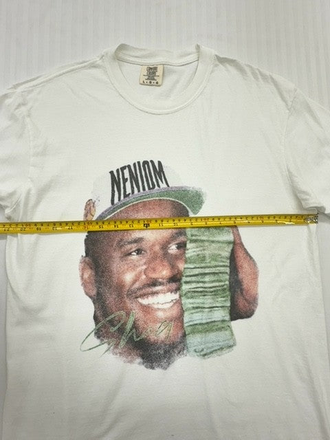 Neniom Men's White Oversized Graphic T-Shirt Size L