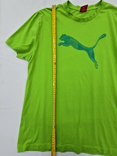 Puma Men's XL Green Cotton Short Sleeve Crewneck T-Shirt Sport Lifestyle