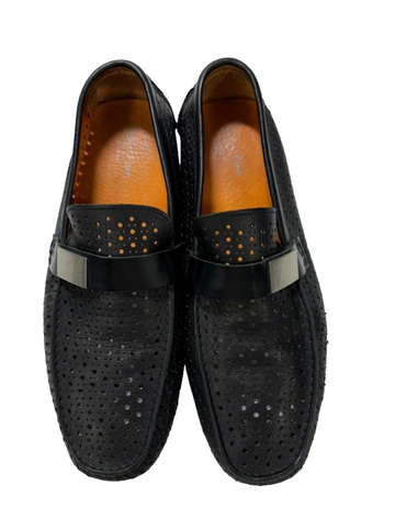 Calvin Klein perforated black leather loafers | MEN | SIZE: 45