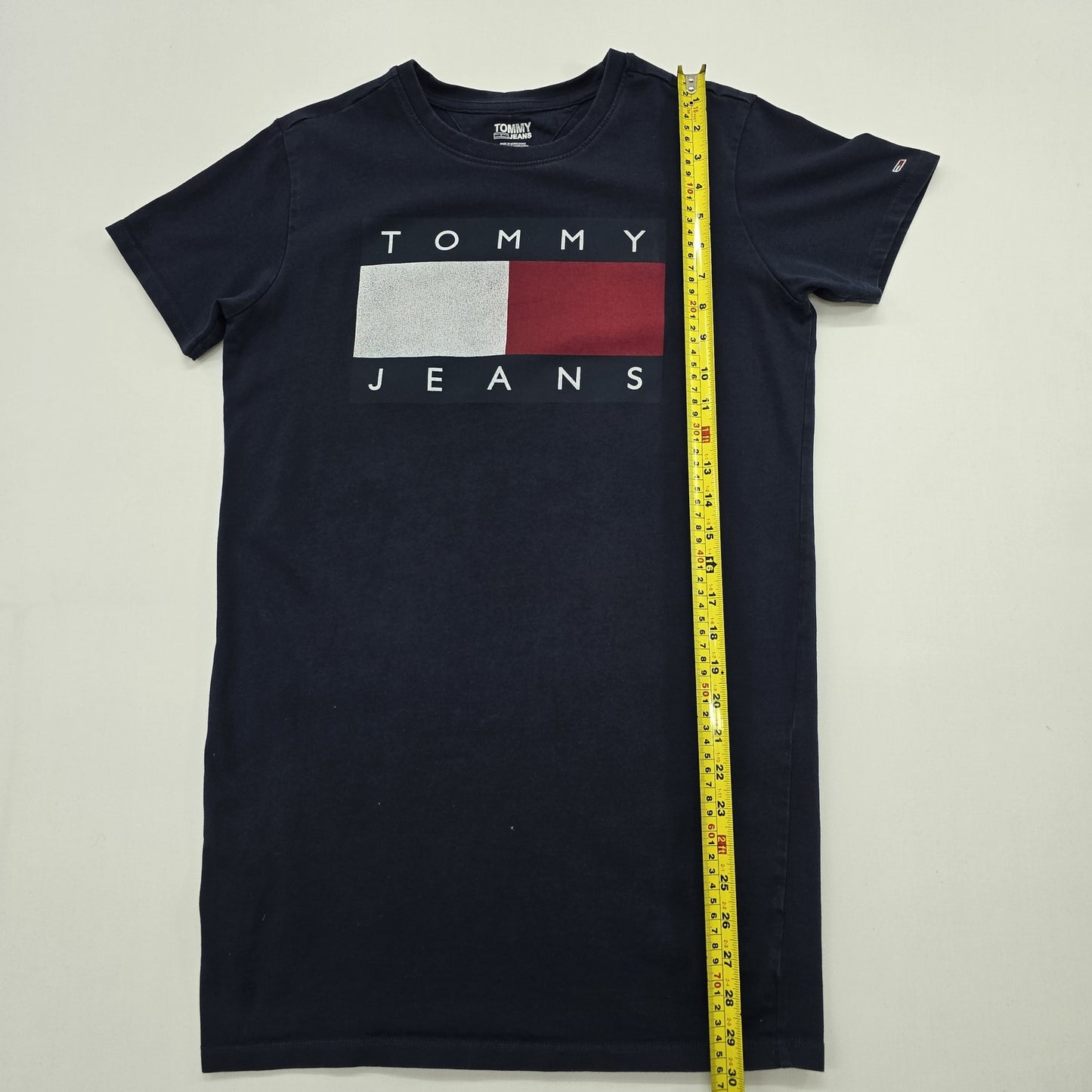Tommy Jeans Boys Navy Flag Graphic T-Shirt Kids XS/TP 12 Regular