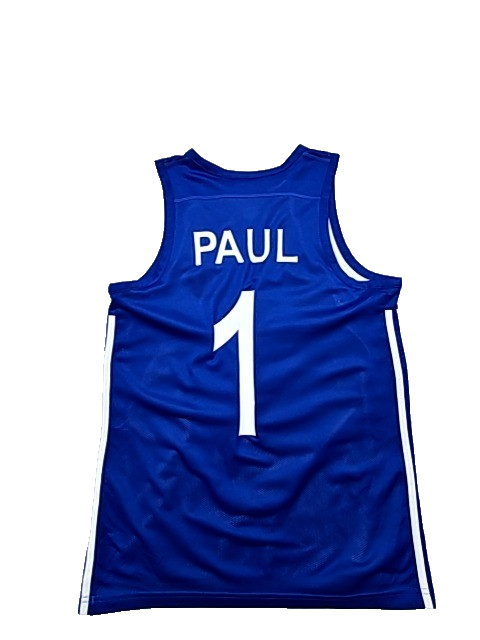 Adidas Men's Blue Basketball Tank Top XL Personalized White Stripes