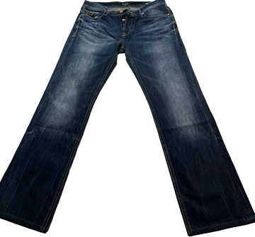 Guess Rebel Regular Straight Denim Men'S Blue Jeans Cotton Casual Pants Size 33