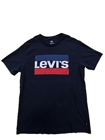 Levi's Men's Navy Cotton T-Shirt M Batwing Logo Crewneck