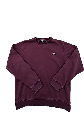 Dickies Burgundy Crew Sweatshirt Large Oakport Cotton