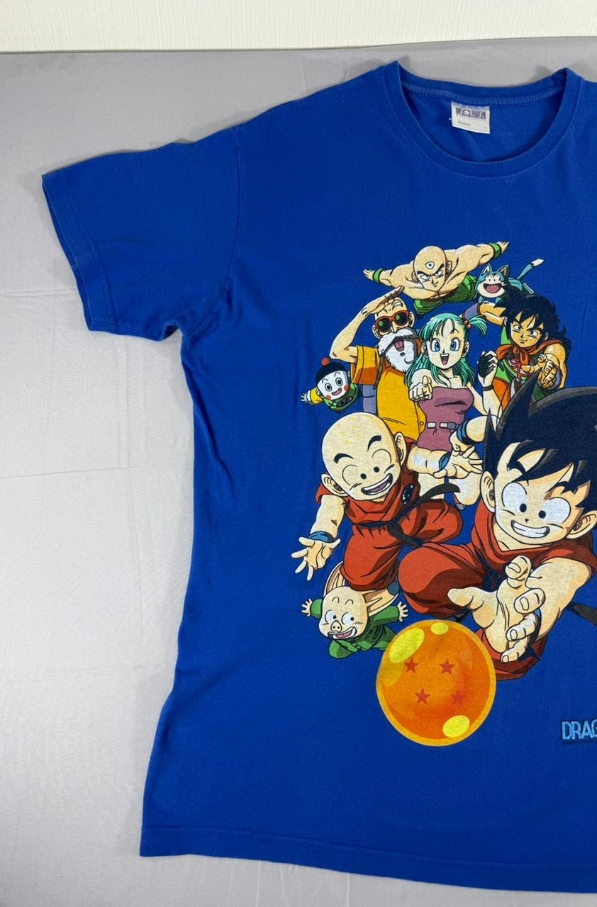 Dragon Ball Z Men's Large L Blue Graphic Anime T-Shirt Short Sleeve