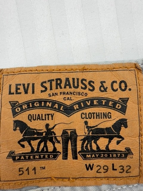 Levi's Men's Grey 511 Slim Jeans Size 29x32
