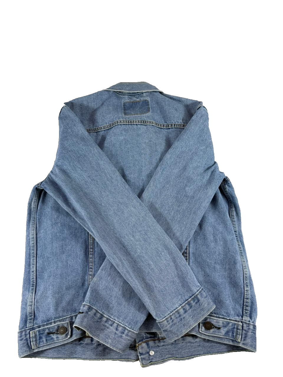 Levi’s Strauss Men Denim Trucker Jacket Blue Button Front Size Large