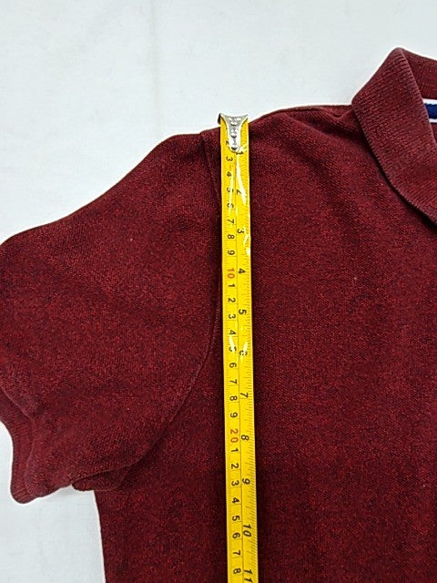 Superdry Men's Burgundy L Short Sleeve Polo Shirt Embroidered Logo