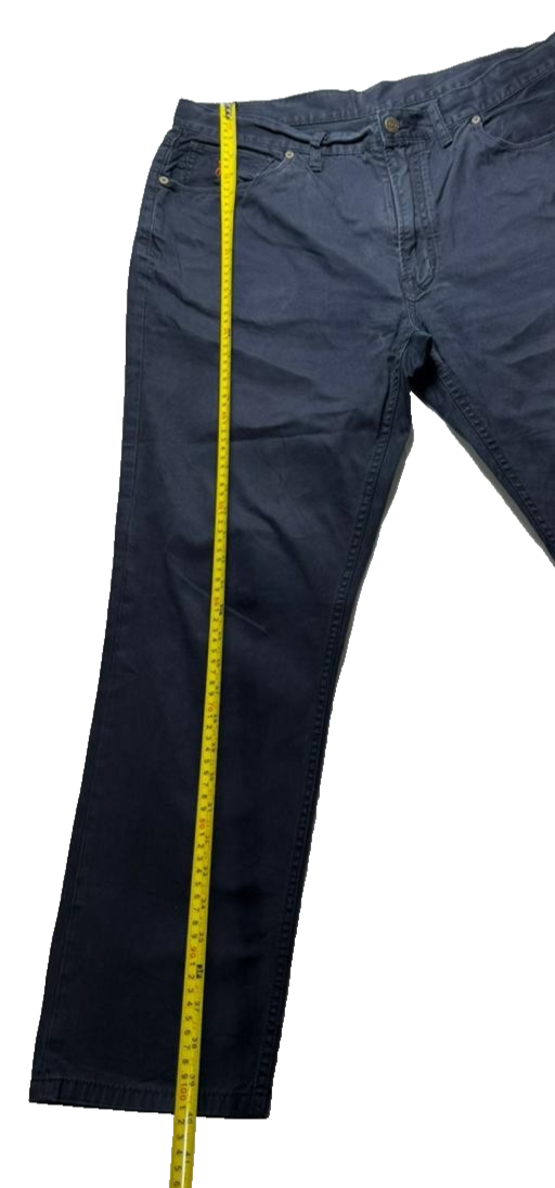 Chino Pants Men's Navy Stretch Blue Twill 5-Pocket | 38