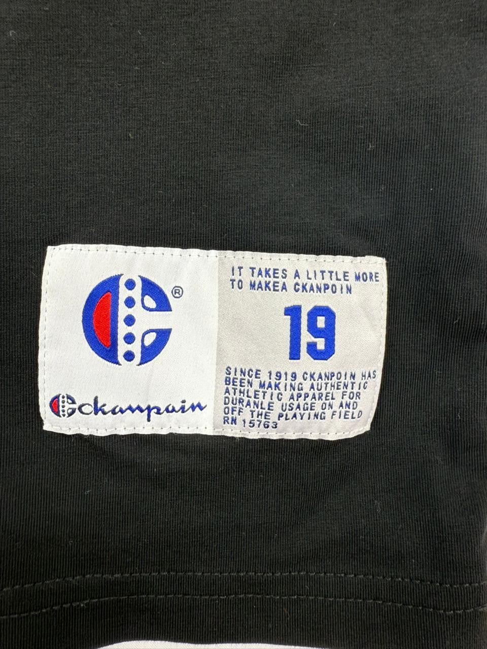 Champion Men's Black C Logo Crewneck T-Shirt 3XL Short Sleeve
