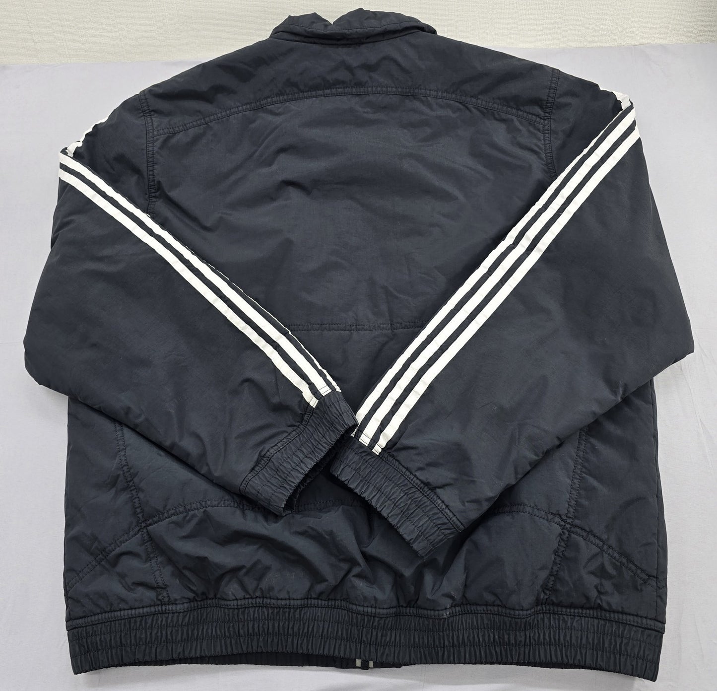 Adidas Men's Black Track Jacket XL Originals 3-Stripes Full Zip