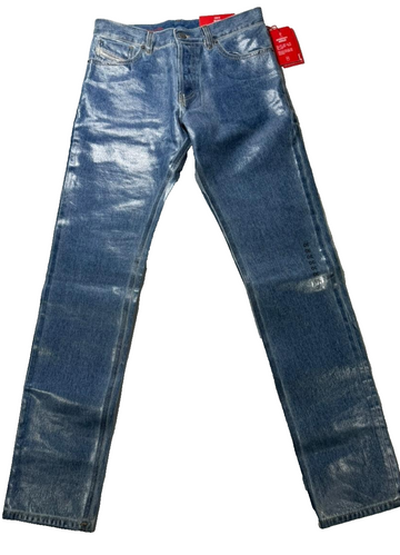 Diesel Industry Men�S Slim Fit Mid Waist Straight Leg Blue Jeans Size 30 Nwt