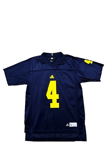 Adidas Michigan Wolverines Navy Blue Replica Jersey L ClimaCool V-Neck