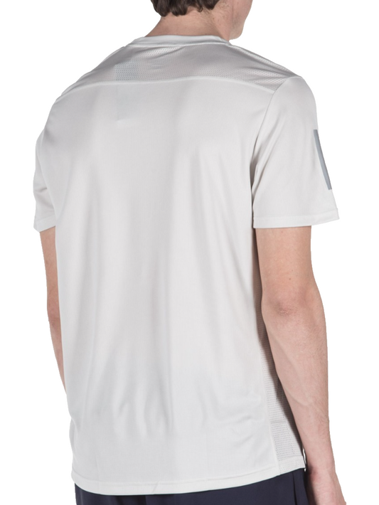 Adidas Men's Gray T-Shirt – Size M, Striped, Running