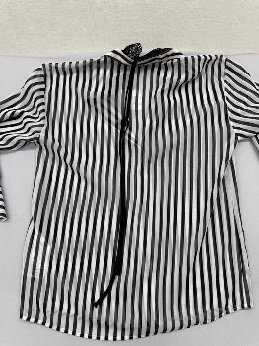 Koton Women's Multicolor Blouse, Striped, Long Sleeve