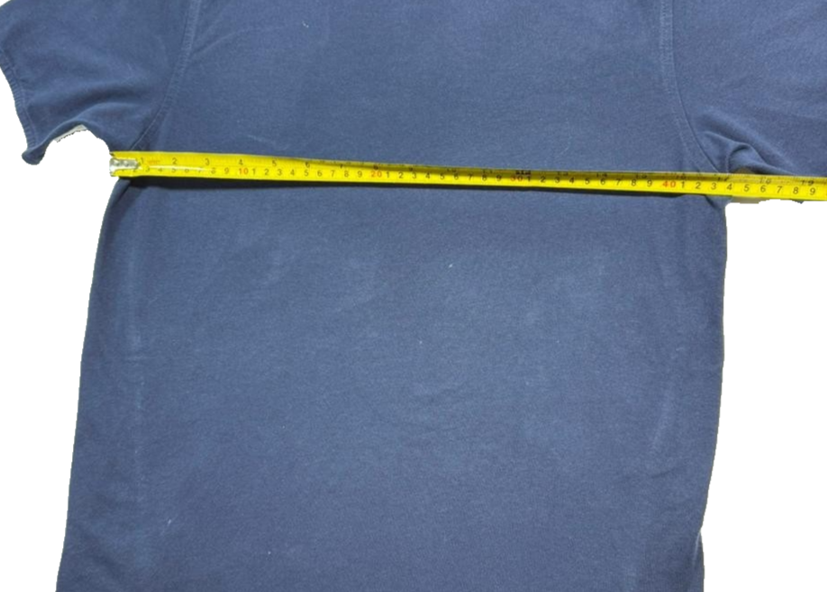 Nike Navy Blue T-Shirt, Men's S, White Trim, Casual Cotton Short Sleeve