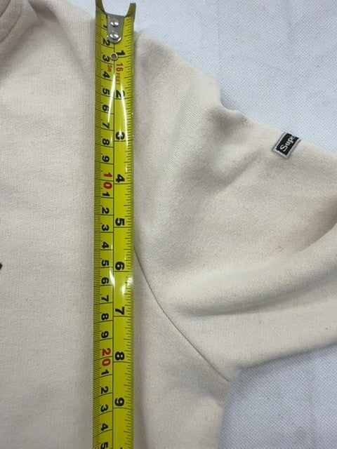 Superdry Men's Large Cream Graphic Hoodie New York Cotton Blend